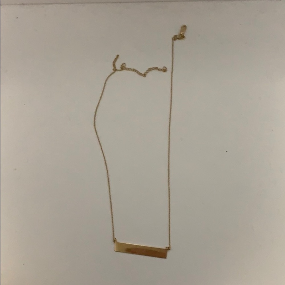 Gold bar necklace (real)